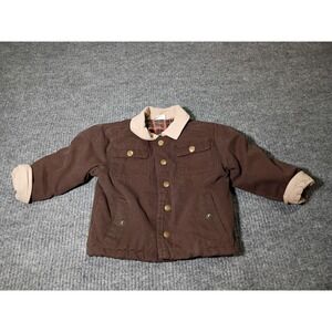 Little Rebels Boys Flannel Lined Coat No Size Tag See Description